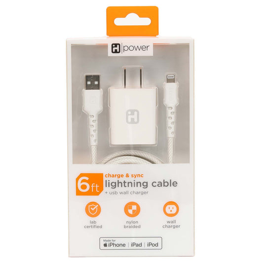 iHome Lightning to USB-A Charging Cable - White
