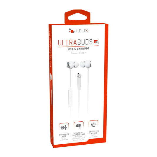 Helix Ultra USB-C Earbuds - White