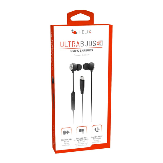 Helix Ultra USB-C Earbuds - Black
