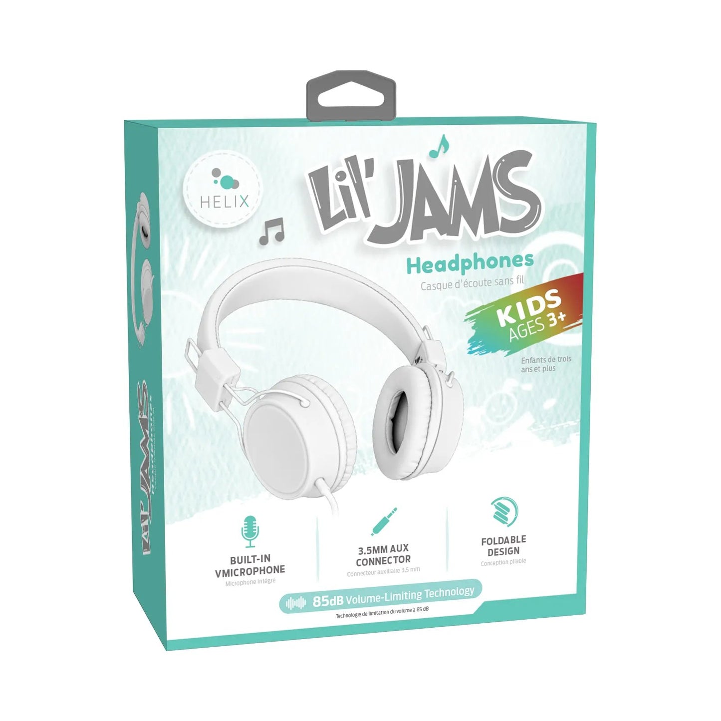 Helix Lil' Jams Kids Headphones - White