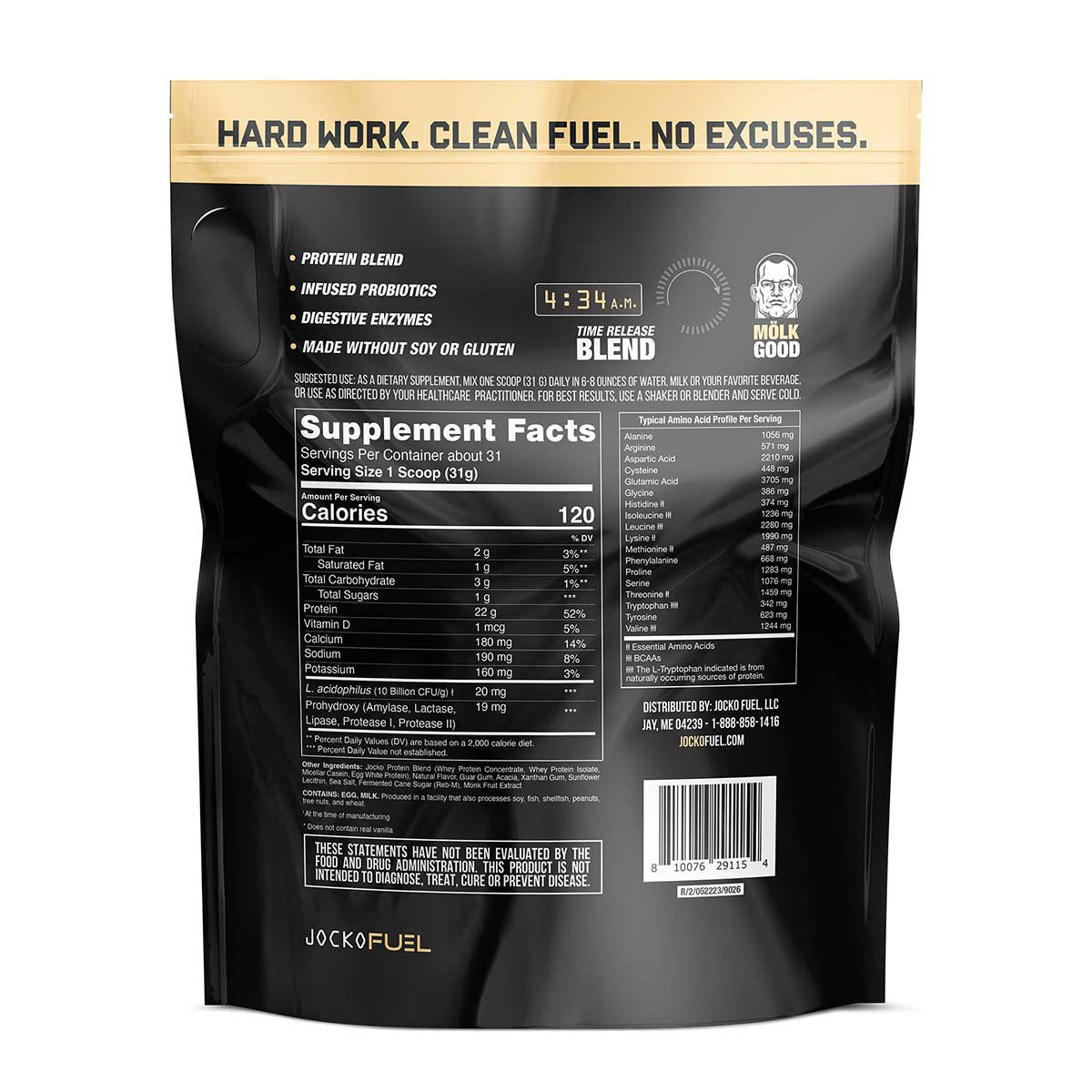 Jocko Mölk 22g Protein Powder - Vanilla
