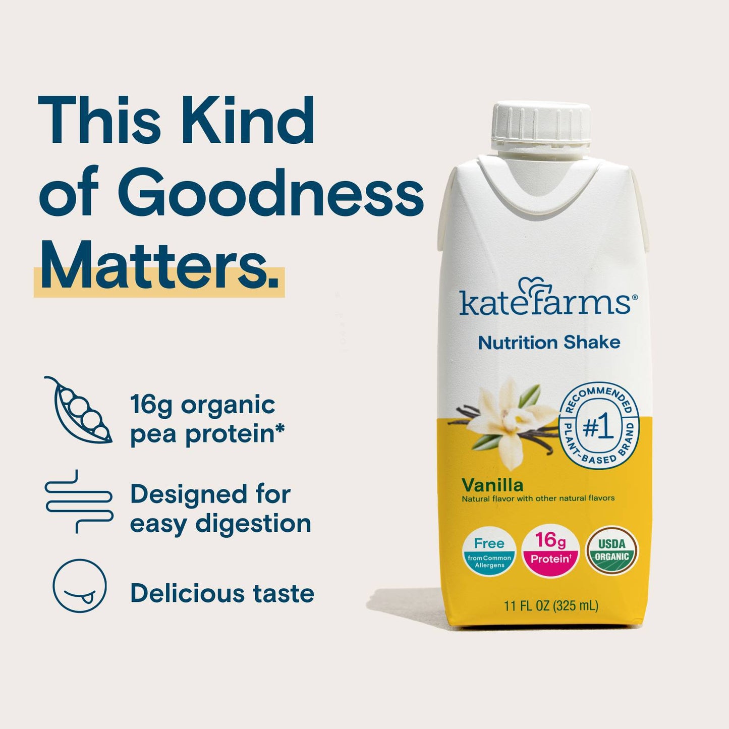 Kate Farms Nutrition Shake 4 pk - Vanilla