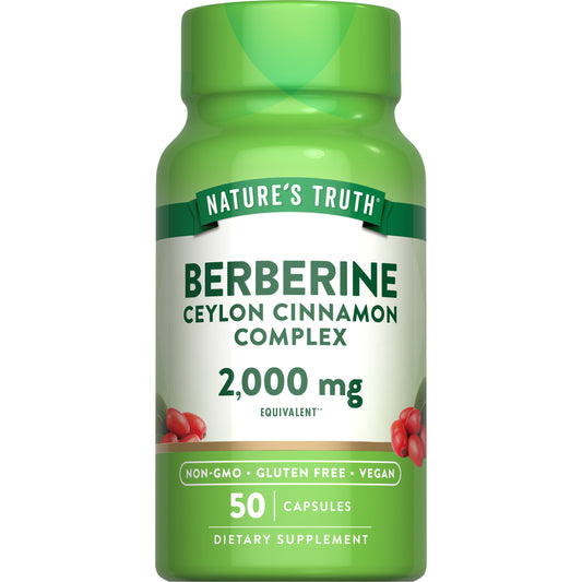 Nature's Truth Berberine Ceylon Cinnamon Complex 2000mg Capsules