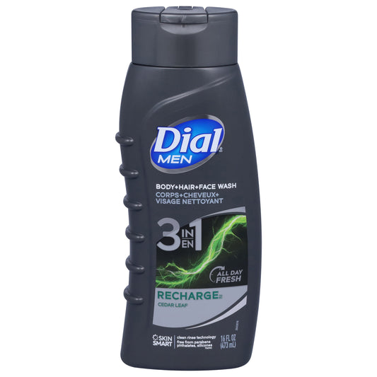 Dial Men 3-in-1 Body, Hair & Face Wash - Recharge