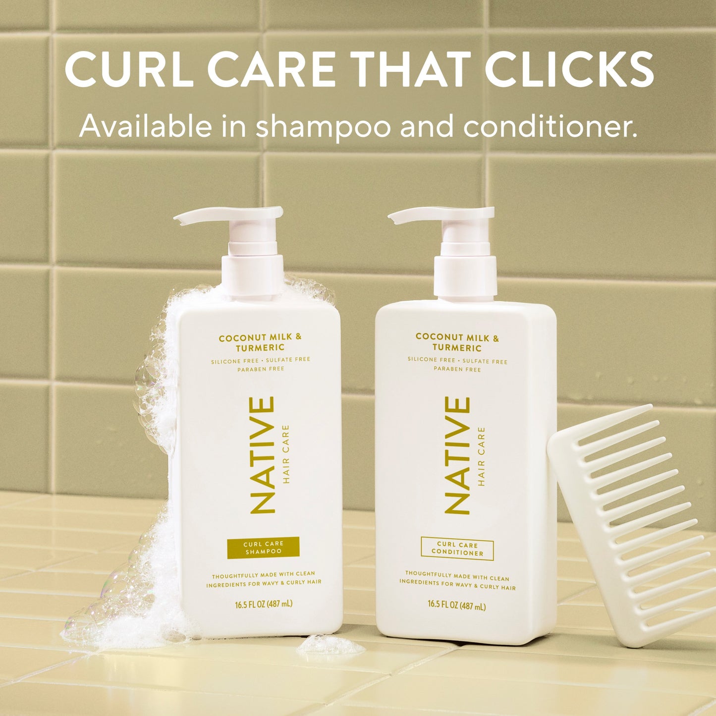 Native Curl Care Shampoo - Coconut Milk & Turmeric