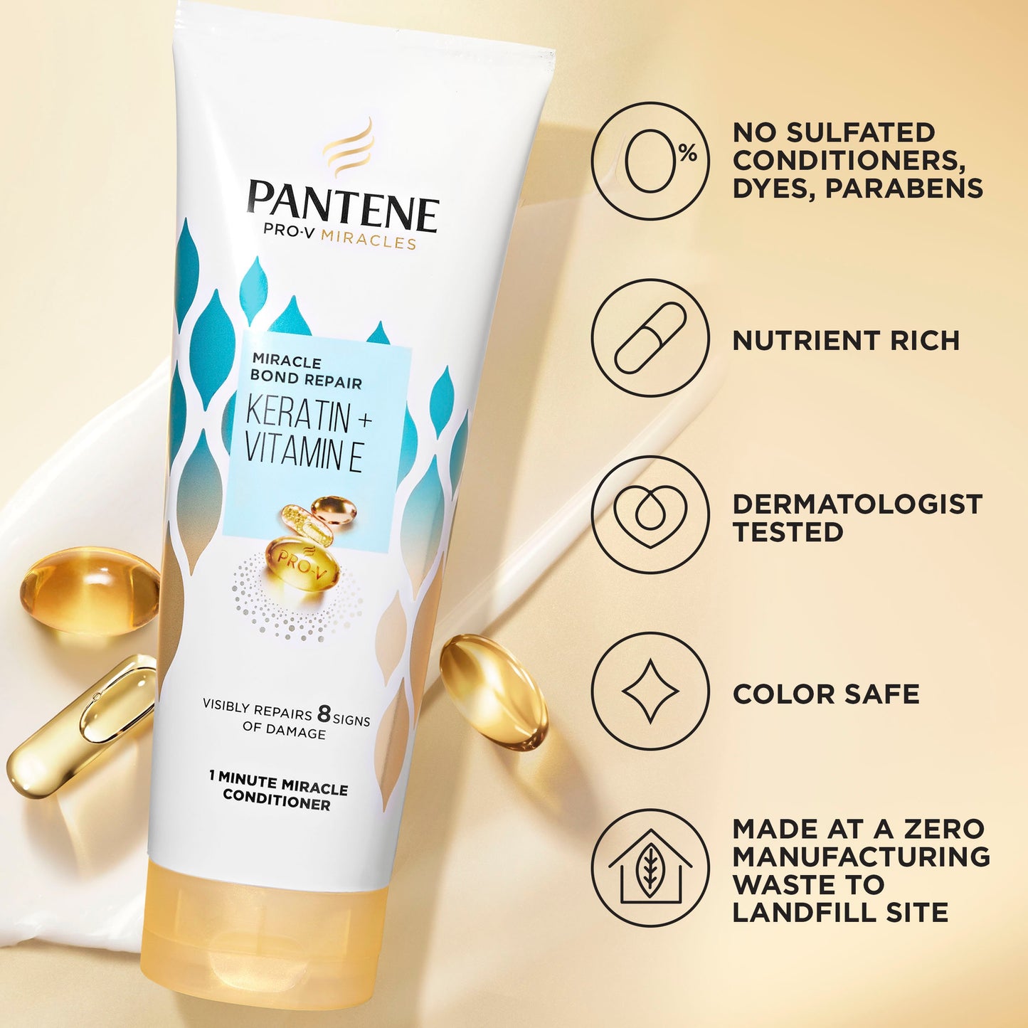 Pantene Miracle Bond Repair Keratin + Vitamin E - Conditioner