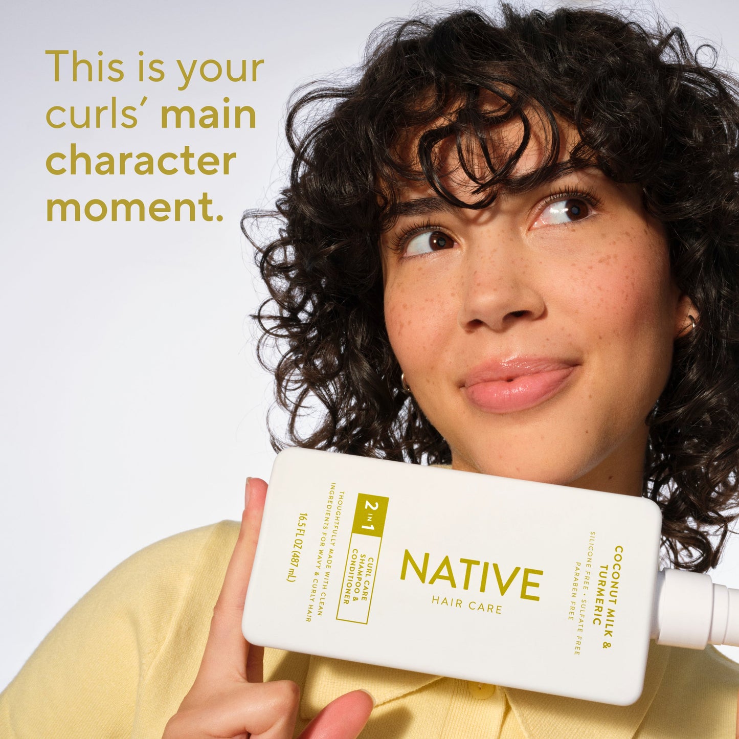 Native Curl Care 2in1 Shampoo & Conditioner - Coconut Milk & Turmeric