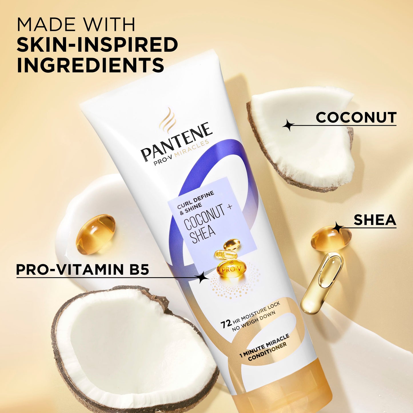 Pantene Curl Define & Shine Coconut + Shea Miracle Conditioner