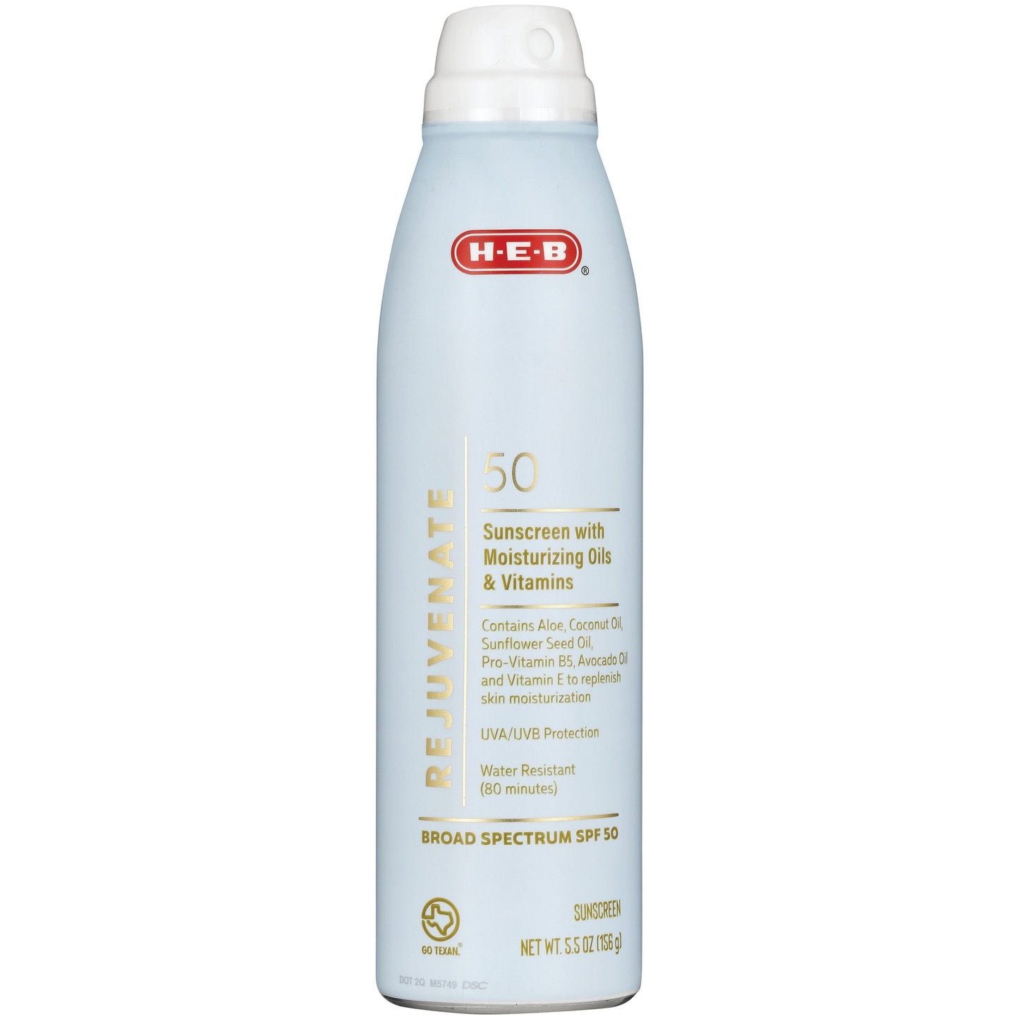 H-E-B Rejuvenate Oxybenzone Free Sunscreen Spray – SPF 50