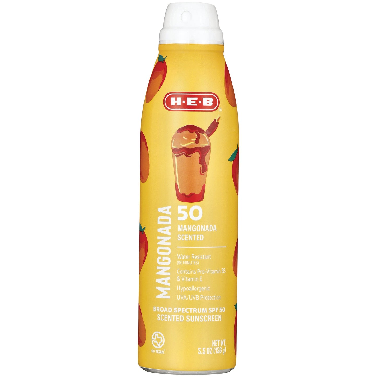 H-E-B Oxybenzone Free Mangonada Sunscreen Spray – SPF 50