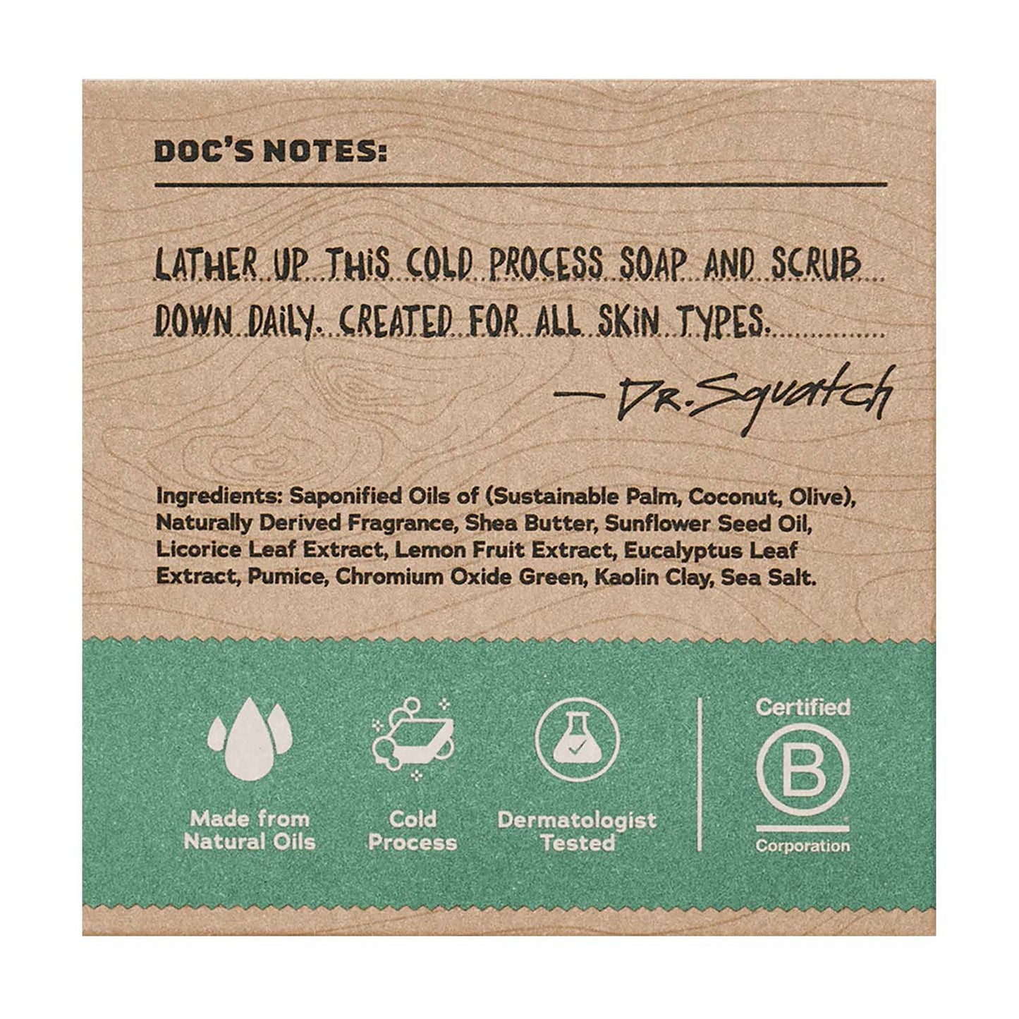 Dr. Squatch Men's Natural Bar Soap - Rainforest Rapids