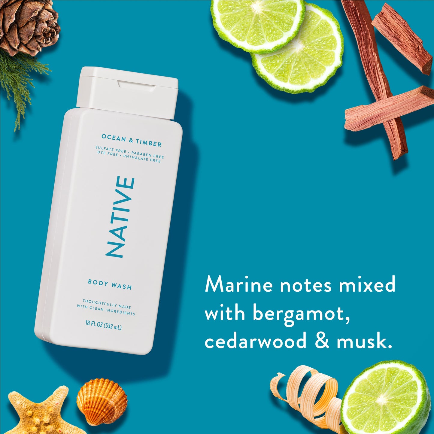 Native Body Wash - Ocean & Timber