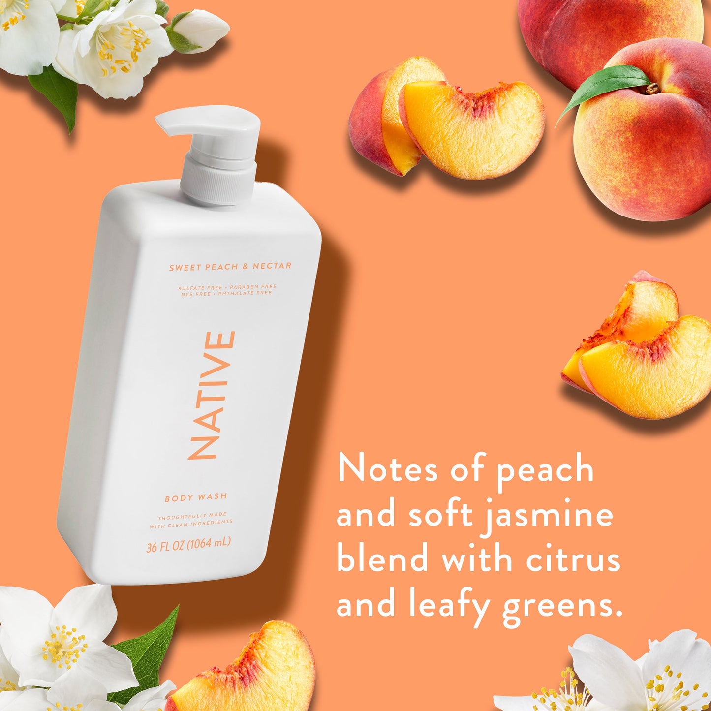 Native Body Wash - Sweet Peach & Nectar