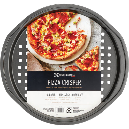 Kitchen & Table by H-E-B Round Pizza Crisper - Gun Metal