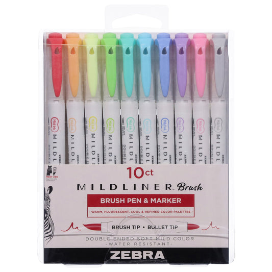 Zebra Mildliner Brush Pen & Marker Set - Assorted Ink