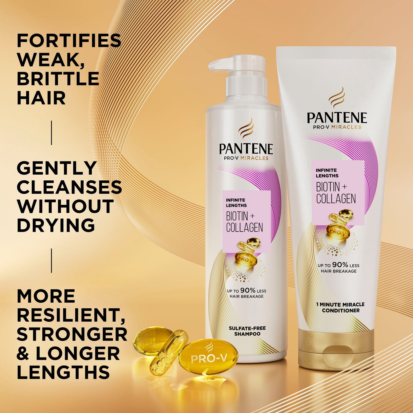 Pantene Infinite Lengths Biotin + Collagen Shampoo