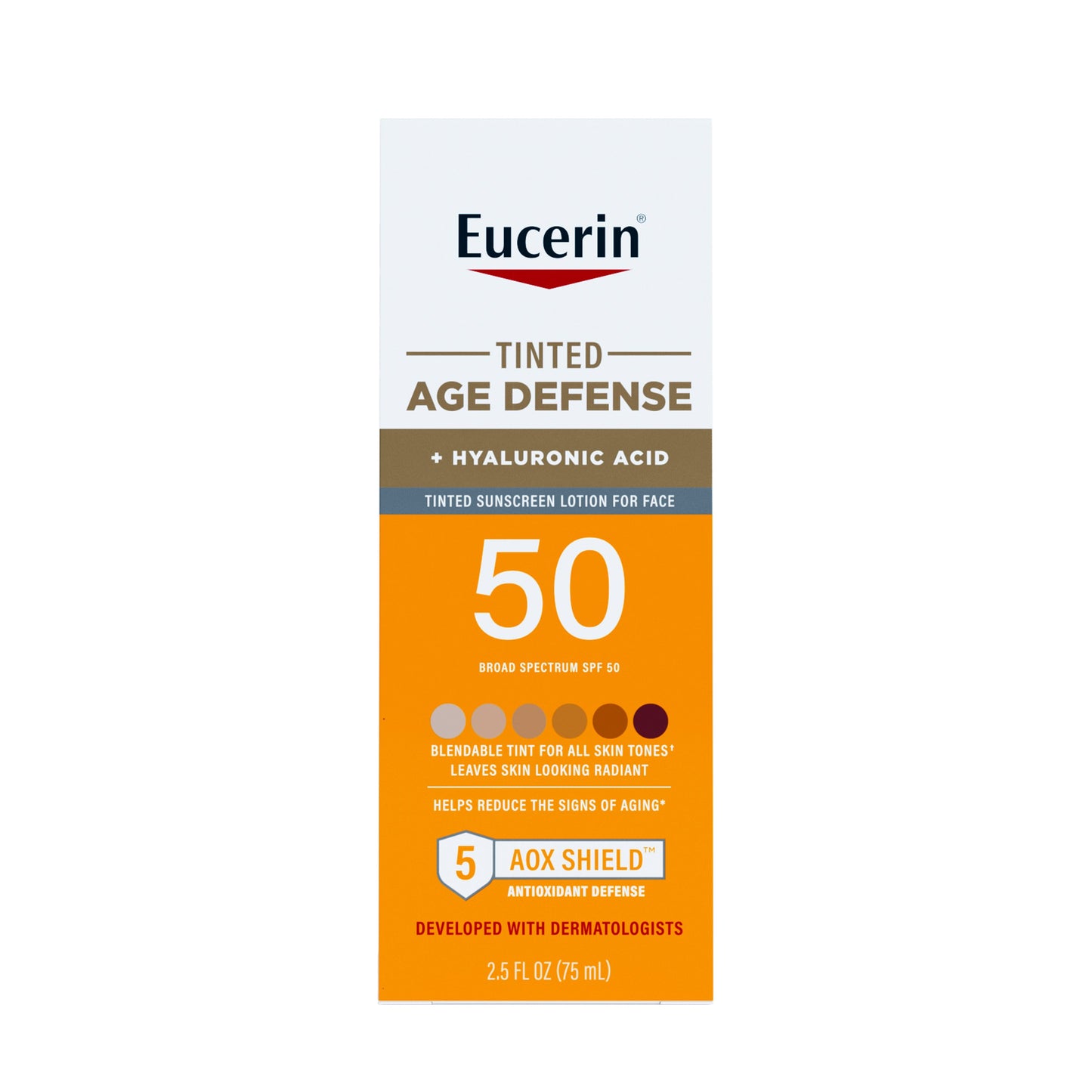 Eucerin Tinted Age Defense Sunscreen Face Lotion - SPF 50, All Skin Tones