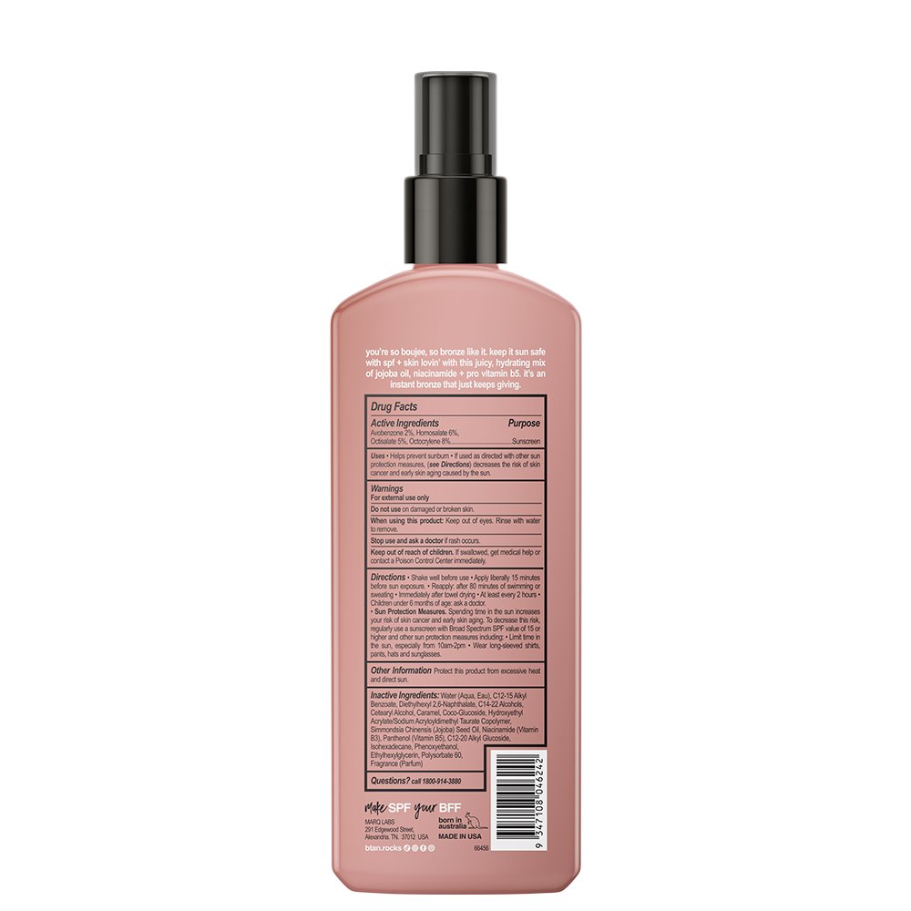 b.tan Bronzed and Boujee SPF 15 Bronzing Spray Lotion