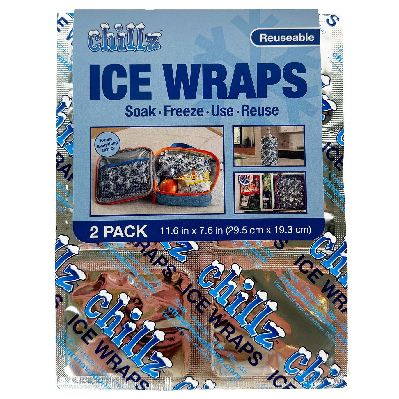 Chillz Reusable Ice Wraps, 2 pk