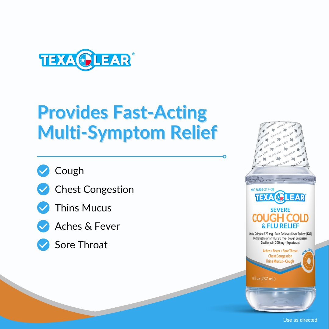 TexaClear Severe Cough Cold & Flu Relief