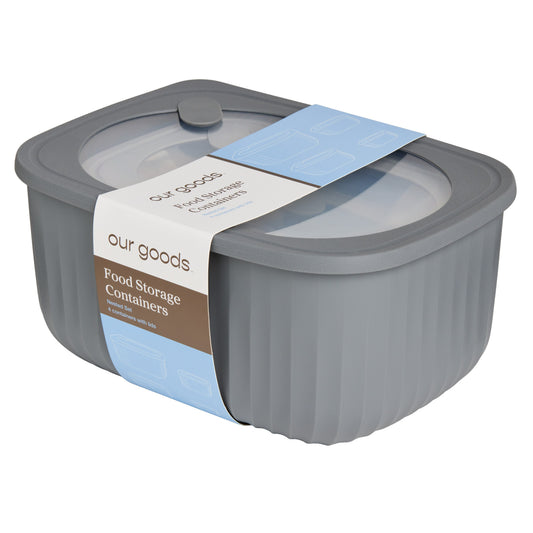 our goods Rectangle Food Containers Set - Blue