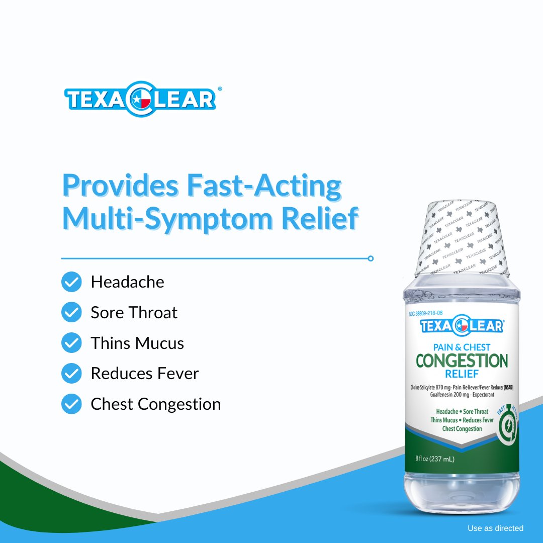 TexaClear Pain & Chest Congestion Relief