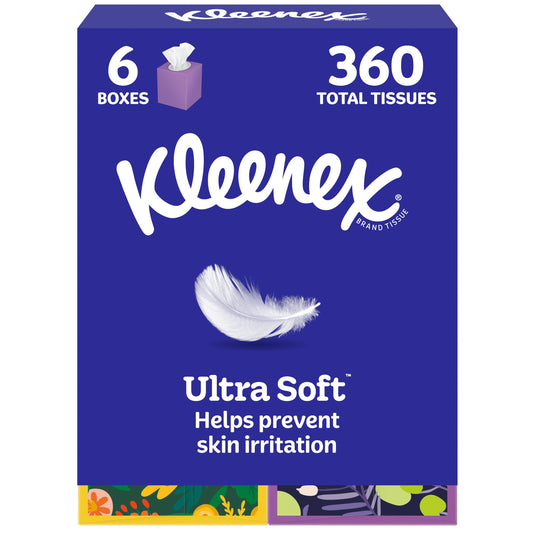 Kleenex Ultra Soft Facial Tissues Cube Boxes 3 Ply