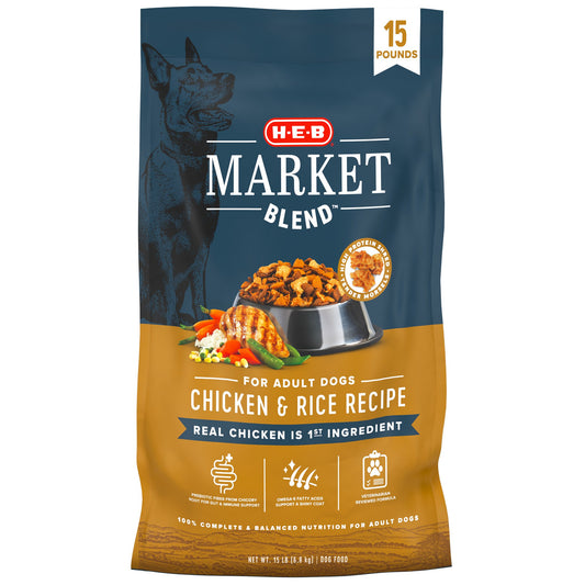 H-E-B Market Blend Adult Dry Dog Food - Chicken & Rice