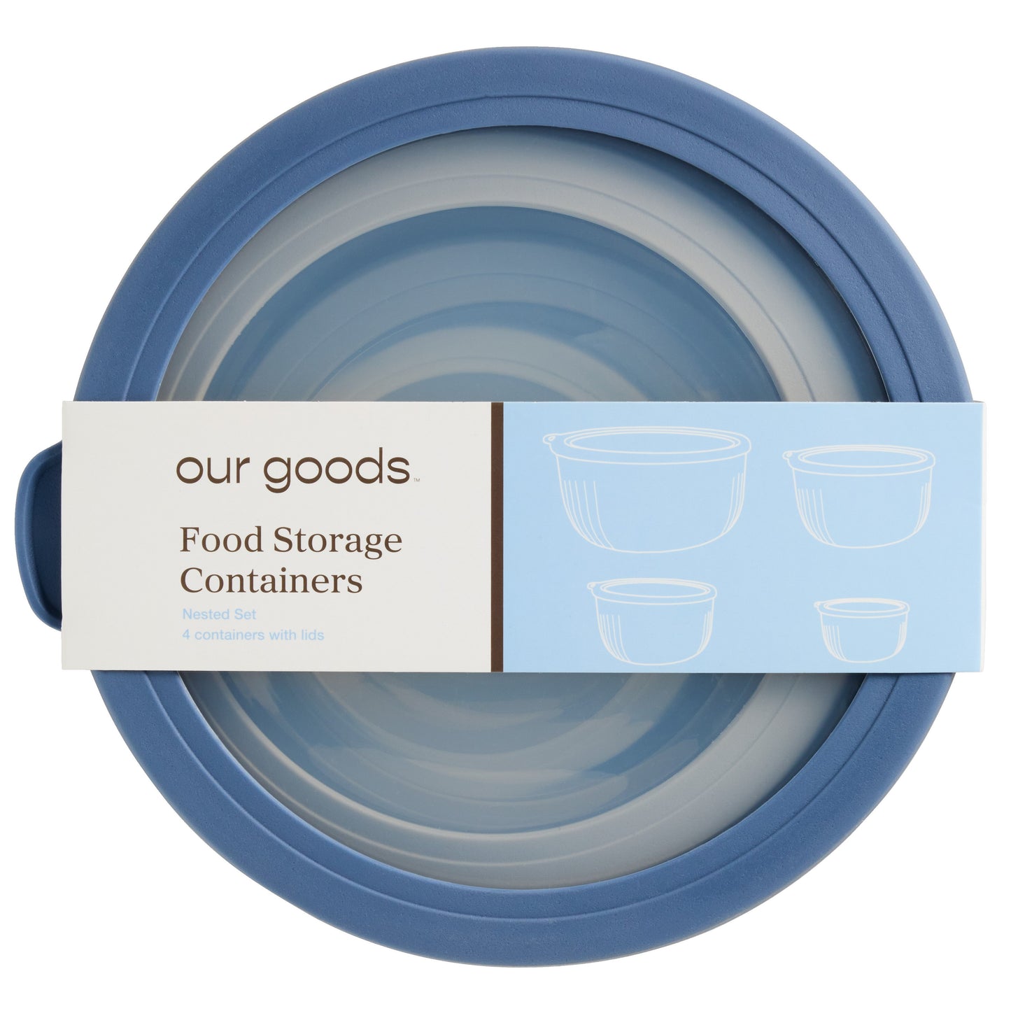 our goods Round Food Containers Set - Blue