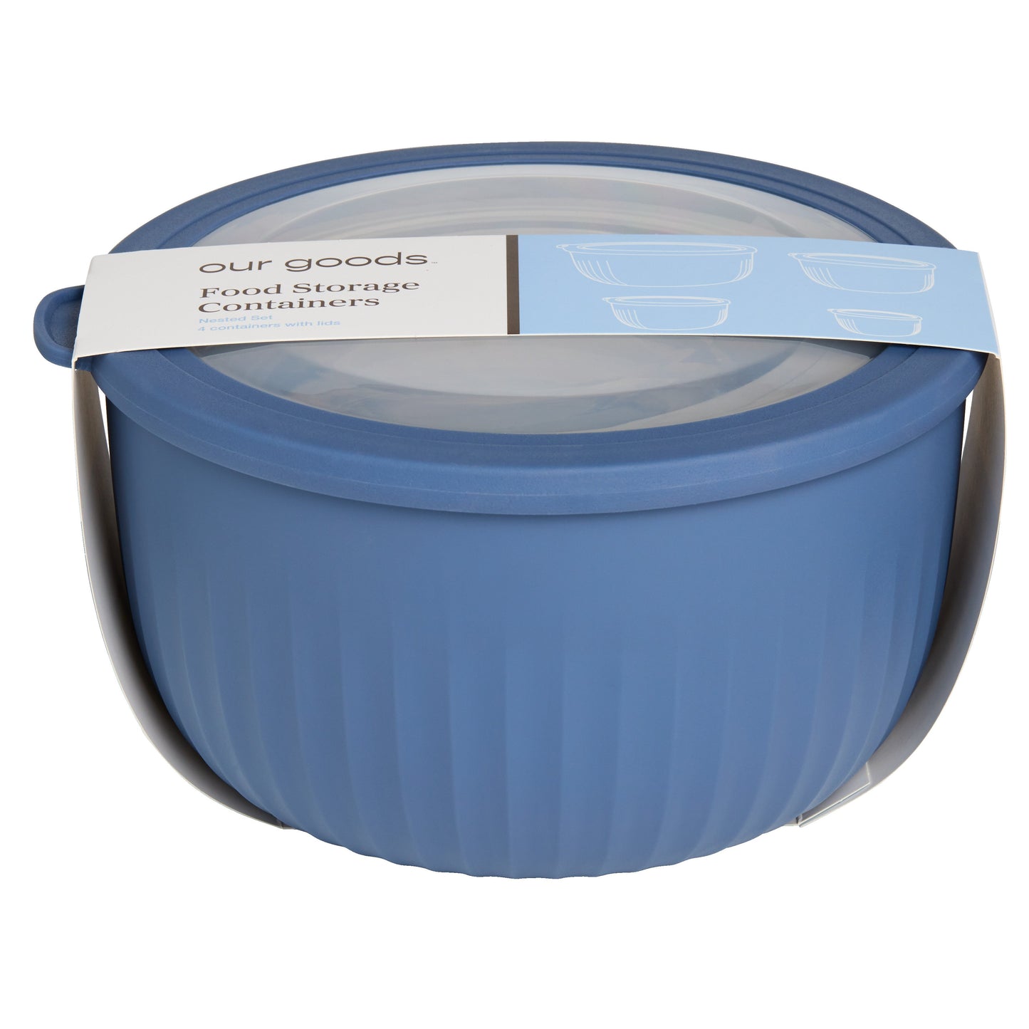 our goods Round Food Containers Set - Blue