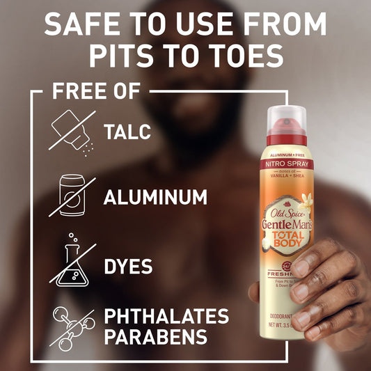 Old Spice Gentleman's Total Body Deodorant Spray - Vanilla & Shea