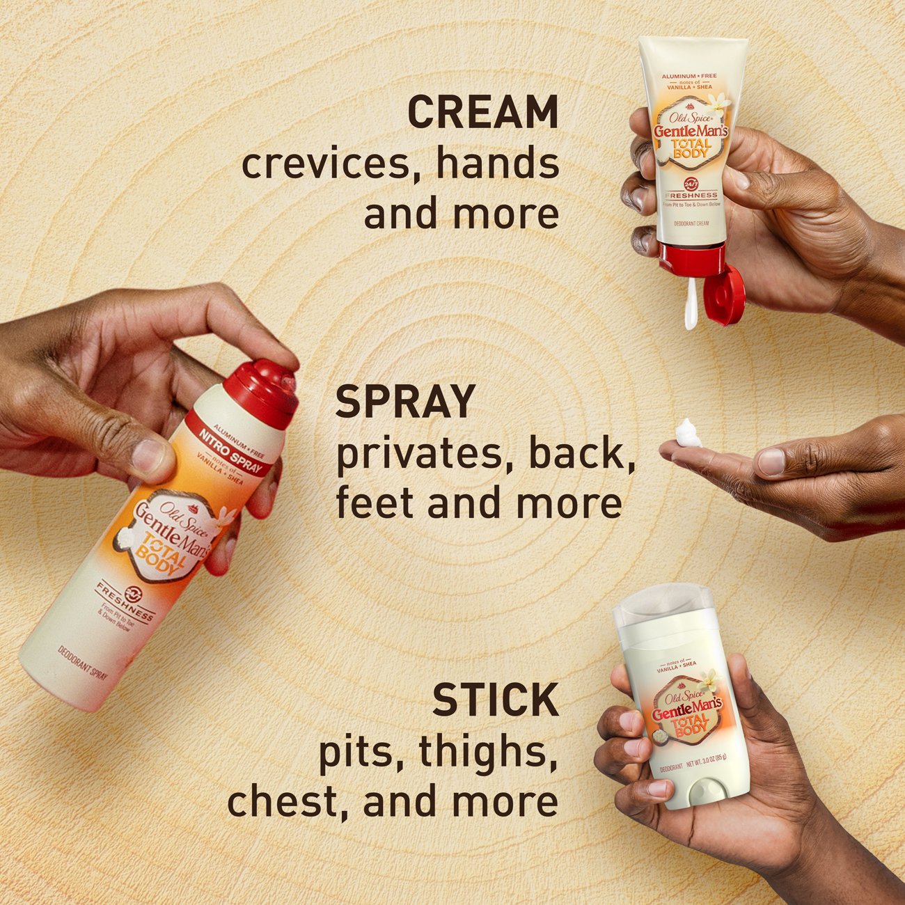 Old Spice Gentleman's Total Body Deodorant Spray - Vanilla & Shea