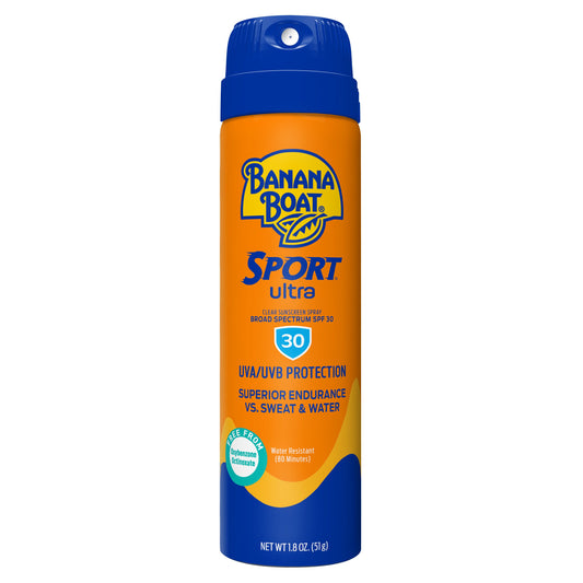 Banana Boat Travel Size Sport Ultra Broad Spectrum Clear Sunscreen Spray - SPF 30