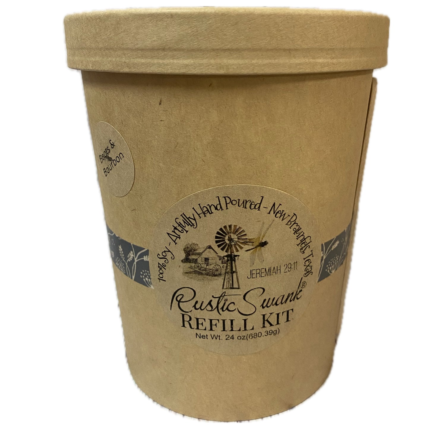 Texas Proud Rustic Swank Boots & Bourbon Candle Refill Kit