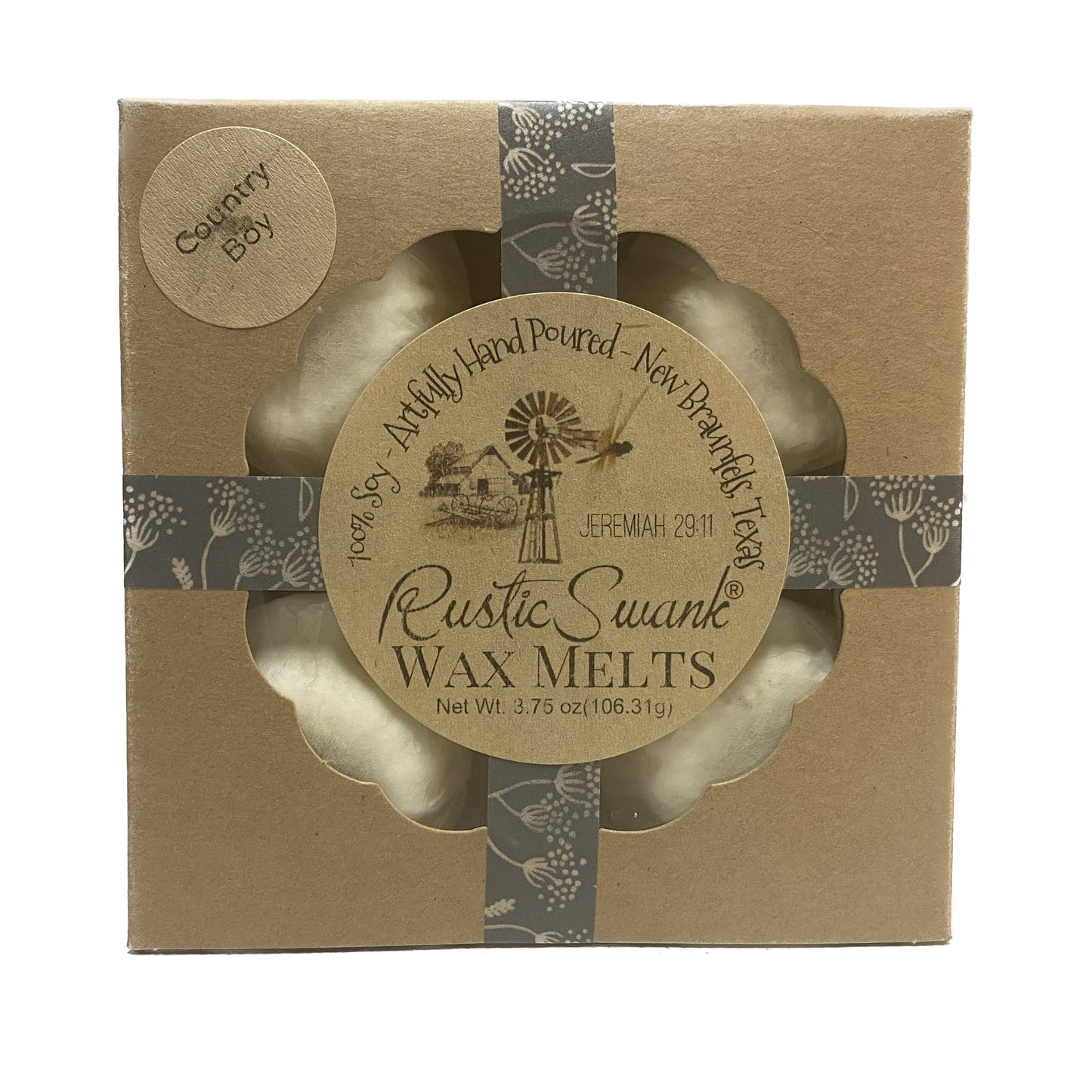 Texas Proud Rustic Swank Country Boy Wax Melts, 5 ct