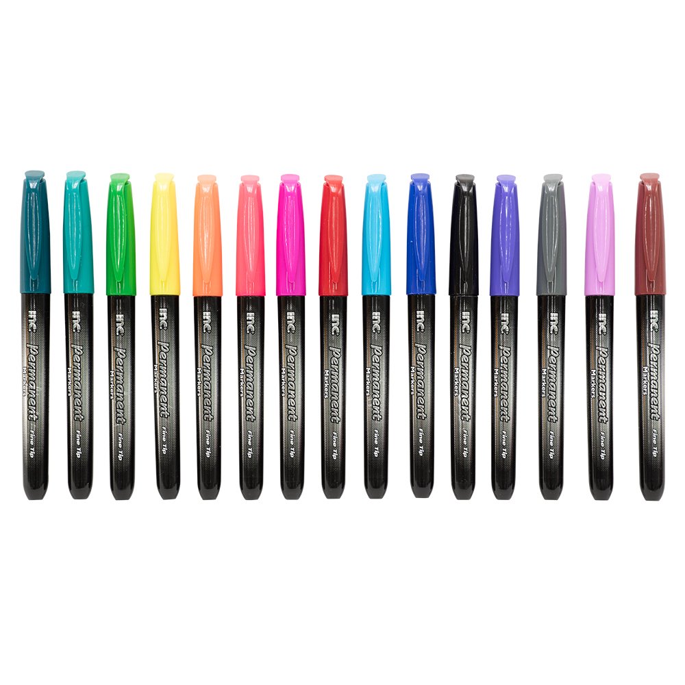 Inc Fine Tip Permanent Markers - Assorted Ink