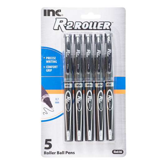 Inc R2 0.7mm Rollerball Pens - Black Ink