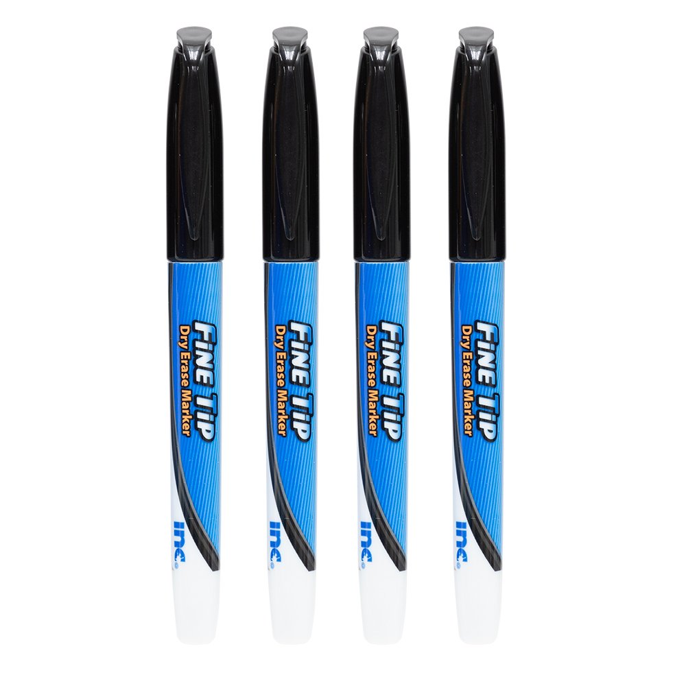 Inc Fine Tip Dry Erase Markers - Black Ink
