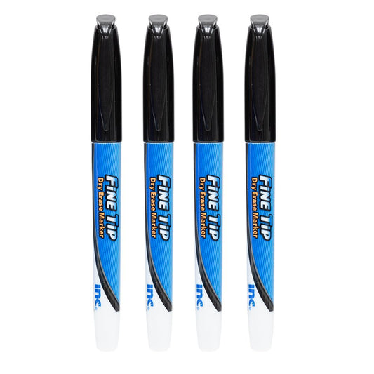 Inc Fine Tip Dry Erase Markers - Black Ink