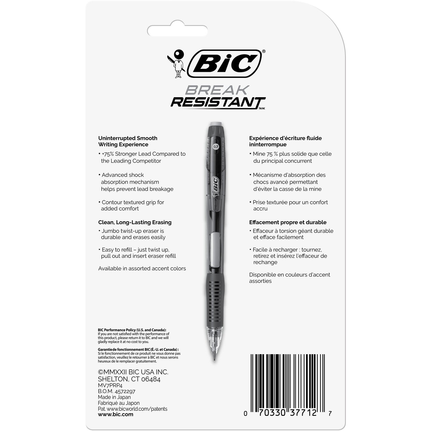 BIC Break-Resistant 0.7mm Mechanical Pencils