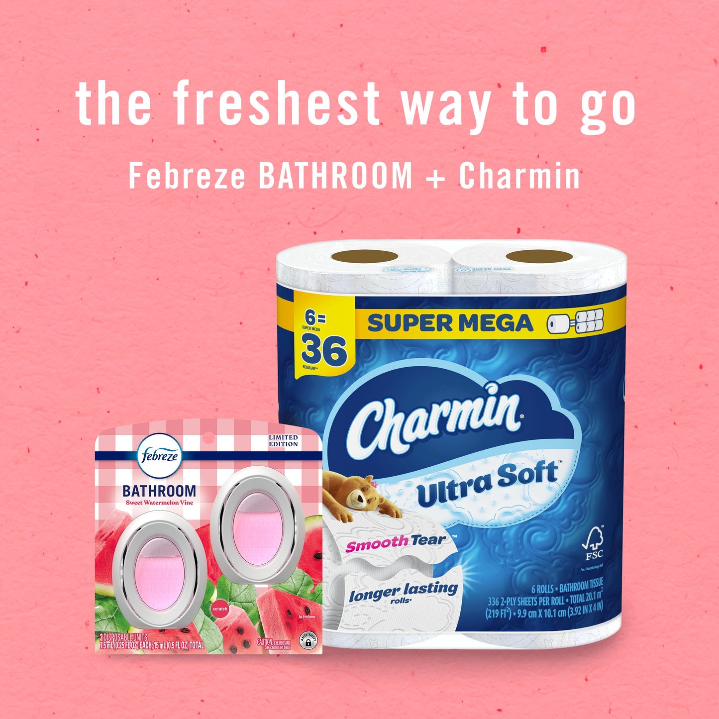 Febreze Bathroom Air Freshener Odor-Fighting - Sweet Watermelon Vine Scent