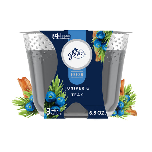 Glade 3 Wick Candle - Juniper & Teak