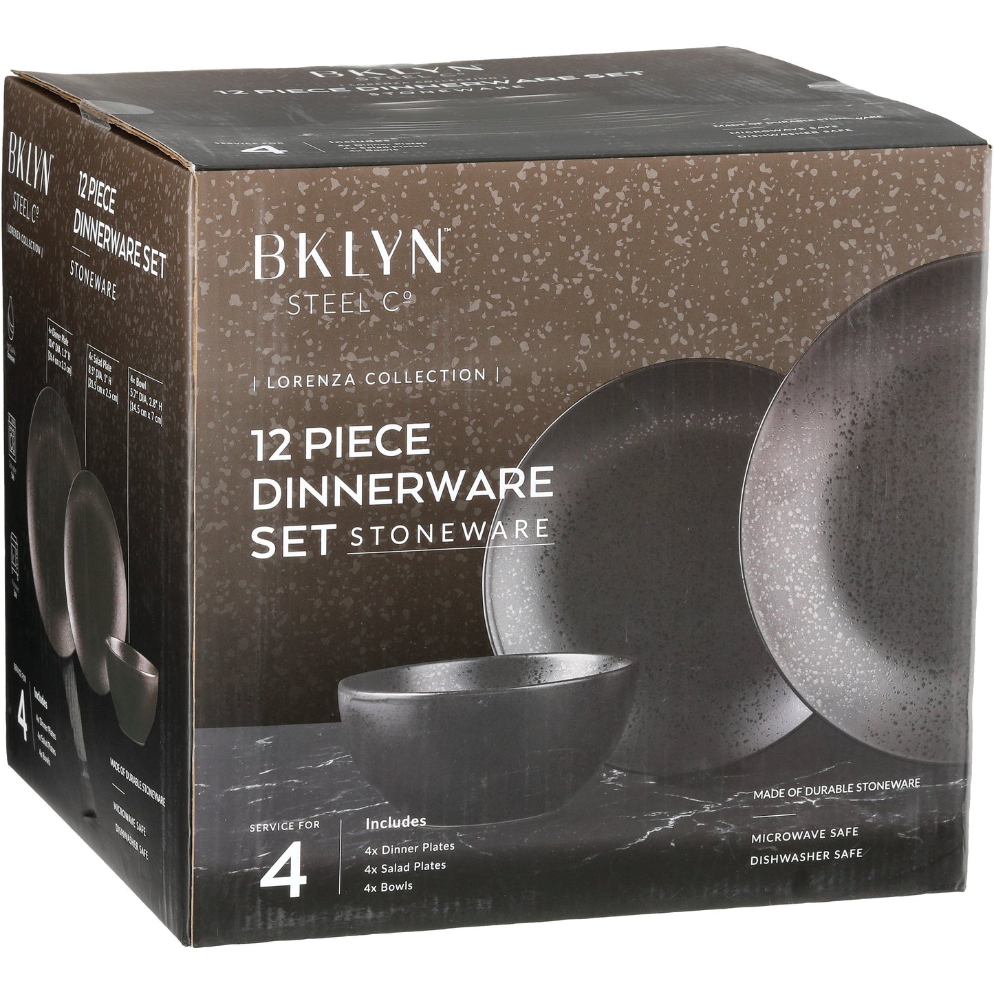 Brooklyn Steel Co. Lorenza Collection Stoneware Dinnerware Set