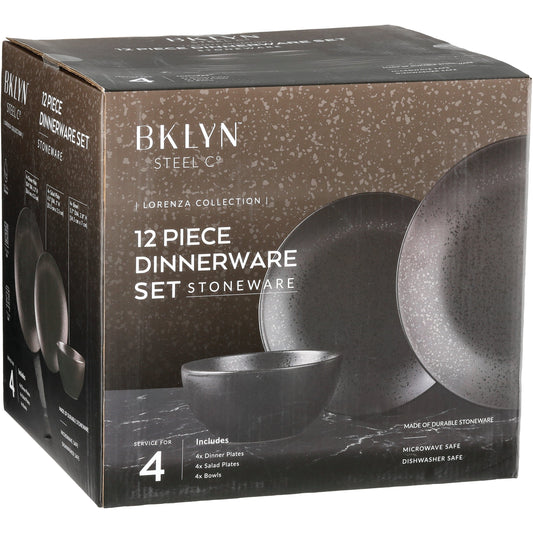 Brooklyn Steel Co. Lorenza Collection Stoneware Dinnerware Set