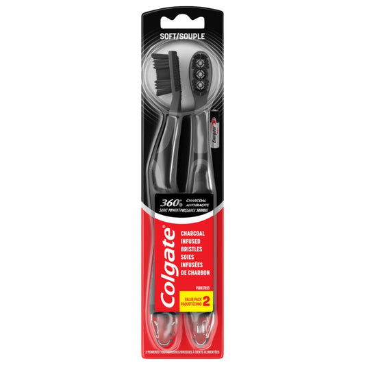 Colgate 360° Charcoal Sonic Power Toothbrushes - Soft