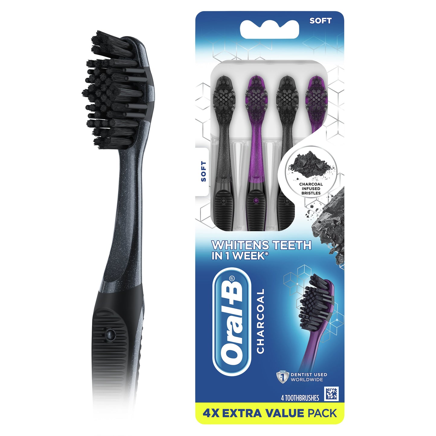 Oral-B Charcoal Toothbrush Soft - Value Pack