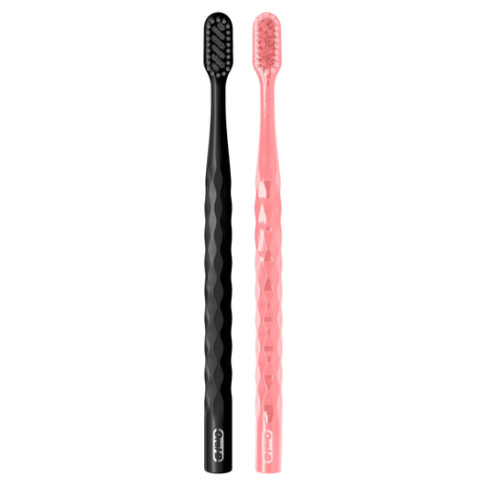 Oral-B Brilliance Toothbrush Black And Coral - Extra Soft