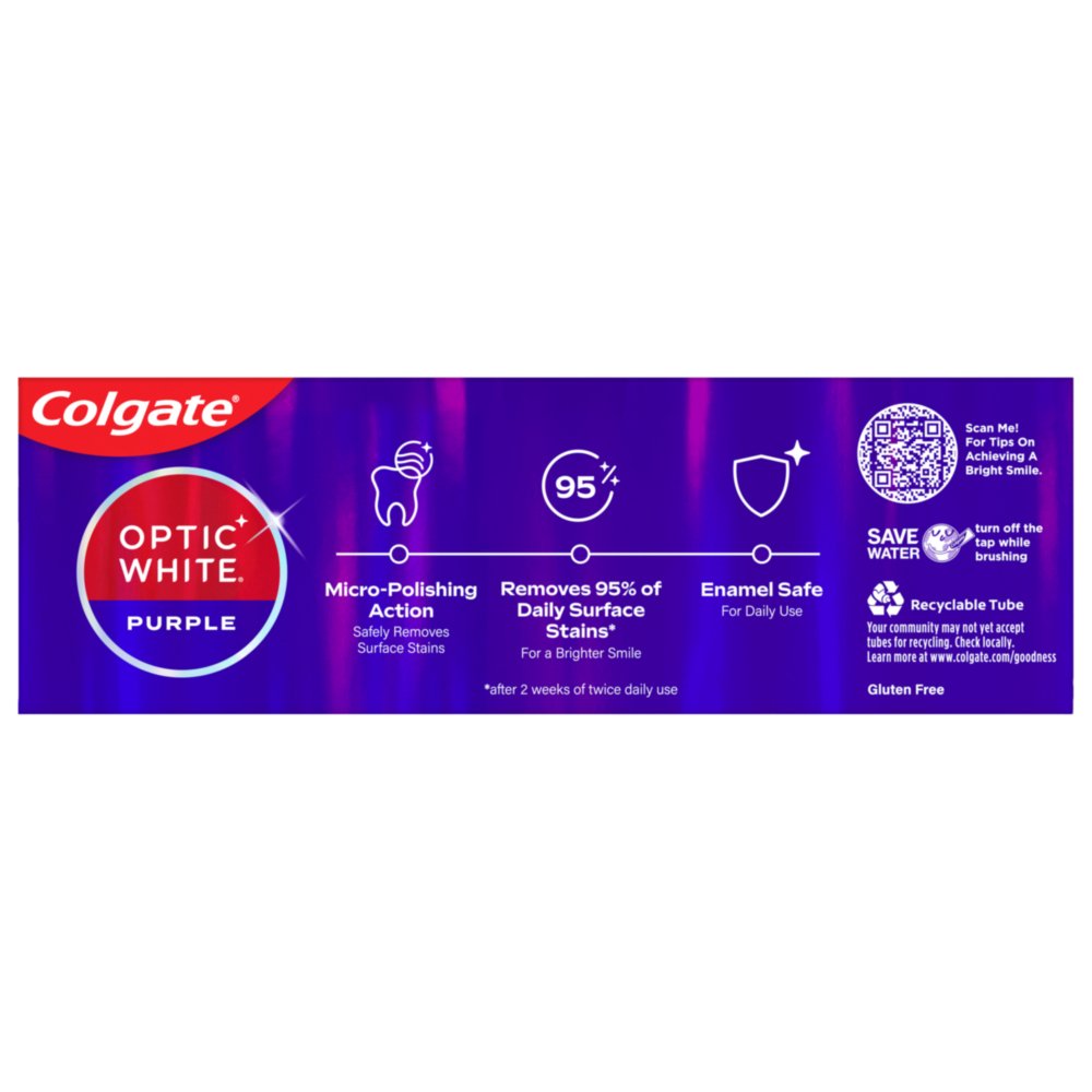 Colgate Optic White Purple Anticavity Toothpaste - Fresh Mint