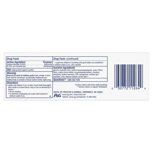 Crest 3D White Brilliance Toothpaste - Luminous Purple