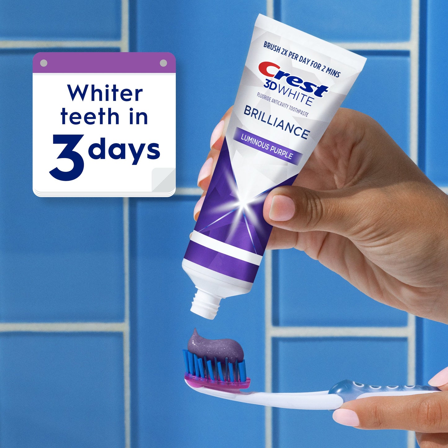 Crest 3D White Brilliance Toothpaste - Luminous Purple